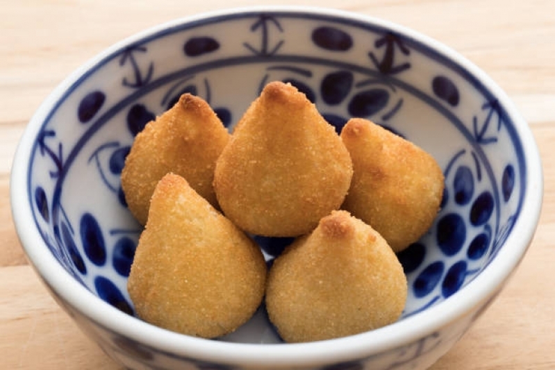 Mini Coxinha de Frango Valores São Caetano do Sul - Mini Coxinha para Festa