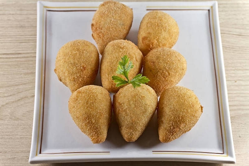 Mini Coxinha para Aniversário Valores São Caetano do Sul - Mini Coxinha Frango